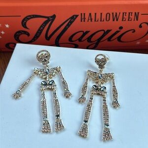 Skeleton Crystal Earrings